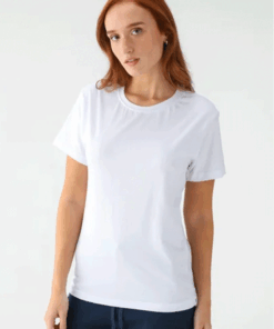 Camiseta Feminina Lisa Algodão OneBasik Branca